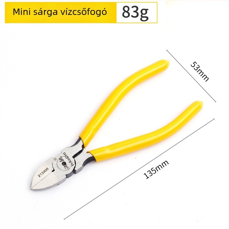 Ipari minőségű ferde vágófogók, 5–6 hüvelyk, mini fogó villanyszerelőknek, magas széntartalmú acél