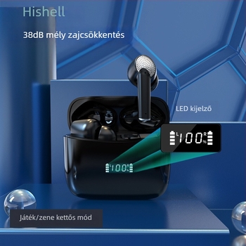 Vezeték nélküli Bluetooth fülhallgató ANC/ENC zajcsökkentéssel, LED kijelző, in-ear kialakítás, TWS, hosszú üzemidő üzleti használatra