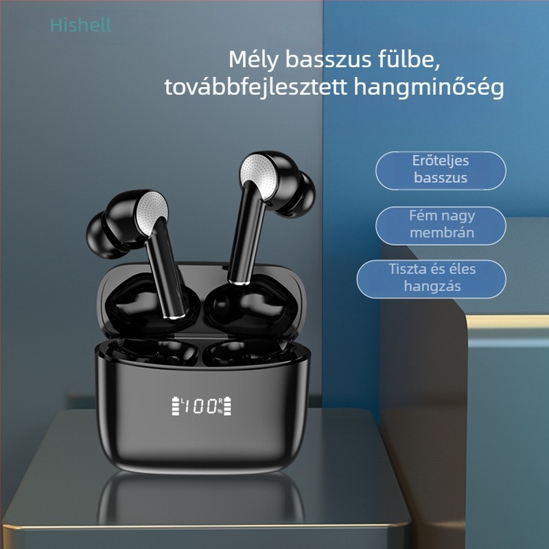 Vezeték nélküli Bluetooth fülhallgató ANC/ENC zajcsökkentéssel, LED kijelző, in-ear kialakítás, TWS, hosszú üzemidő üzleti használatra