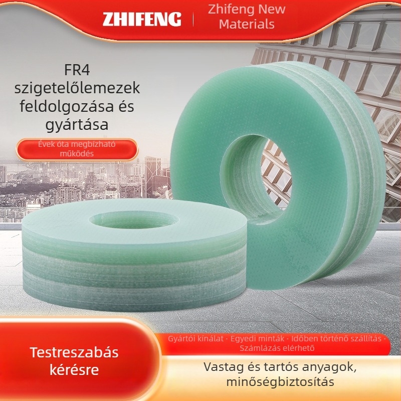 FR4 szigetelo lemez tömítés és epoxiszalas lemez, viz-zold szinben