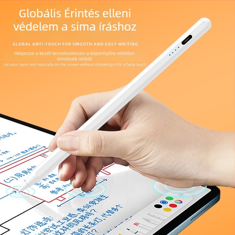 Apple iPadhez kapacitív stylus, aktív védelem a véletlen érintés ellen