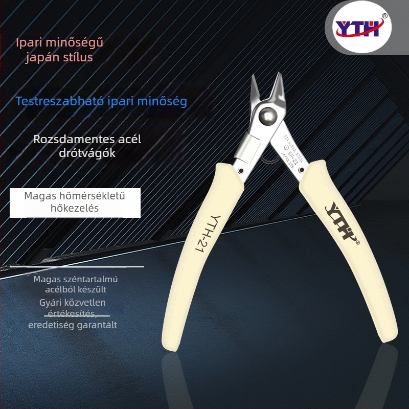 SP-23 130 mm-es diagonális vágófogó elektronikai célokra, rozsdamentes acél, YTH