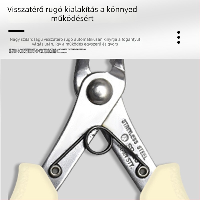 SP-23 130 mm-es diagonális vágófogó elektronikai célokra, rozsdamentes acél, YTH