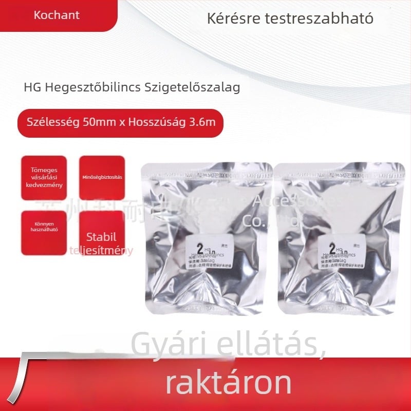 Kochant HG Hegesztő fogóhoz használható dupla oldalú PU szigetelő szalag – fekete, 3.6 m x 50 mm, 1.7 mm, -40°C– +90°C-ig
