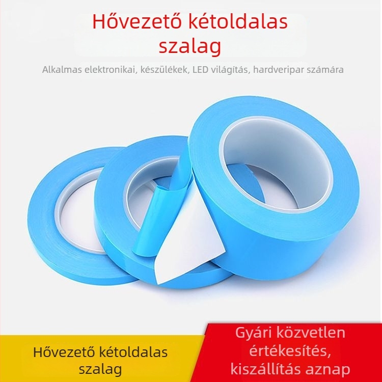 Kék filmmel ellátott LED-szalag a hőelvezetéshez, nagy viszkozitású hővezető ragasztó és kétoldalas ragasztó