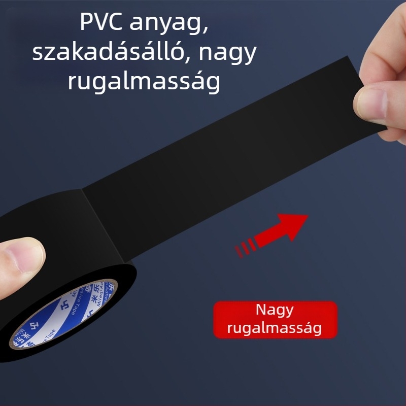 PVC elektromos szigetelő szalag, tűzálló, magas hőmérsékletig terjedő alkalmazáshoz, nedvességálló és kopásálló