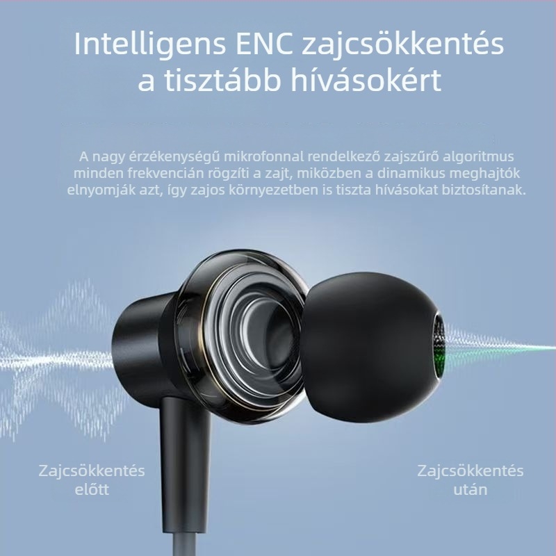 Nyakpántos Bluetooth sport fülhallgatók Type-C in-ear dizájnnal, ENC zajcsökkentés és mesterfokú hangolás