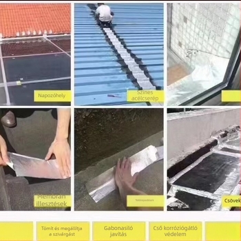 Butil vízálló szalag sík tetők színes acélhoz, alumíniumfóliás szalag