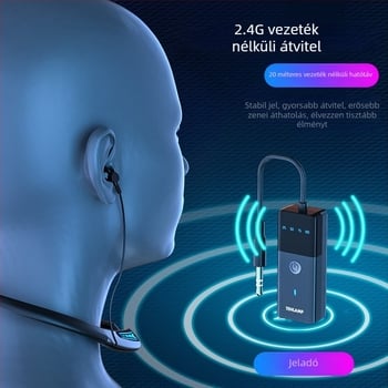 Ten Lights N16 vezeték nélküli monitorozó fülhallgató beépített hangkártyával, zajcsökkentés, kültéri használatra, in-ear nyakpántos, dupla sztereó