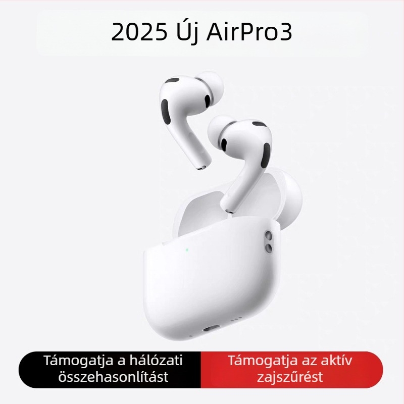 AirPro3 zajszűrős Bluetooth fülhallgató, in-ear, vezeték nélküli, Apple és Android kompatibilis, 2025 csúcsmodell, kiváló hangzás