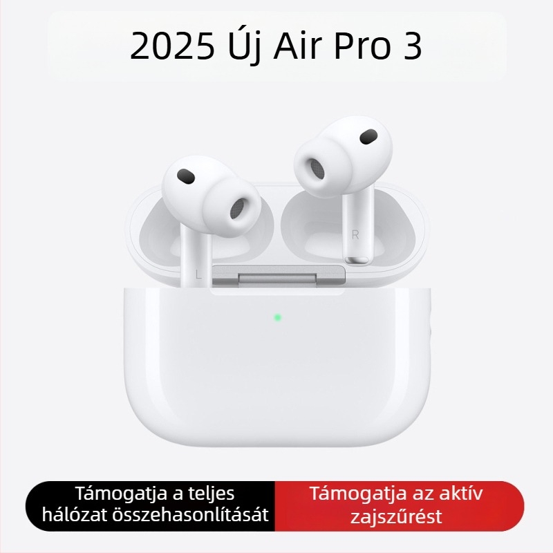 AirPro3 zajszűrős Bluetooth fülhallgató, in-ear, vezeték nélküli, Apple és Android kompatibilis, 2025 csúcsmodell, kiváló hangzás