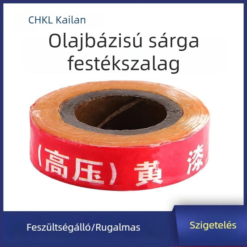 20 mm széles sárga viaszos rostos elektromos szigetelő szalag