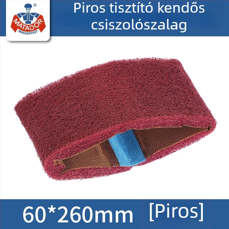 Sűrített levegős szalagcsiszoló szivacsos és vászon csiszolóövvel, 260×60 mm és 915×100 mm, fém megmunkálásra