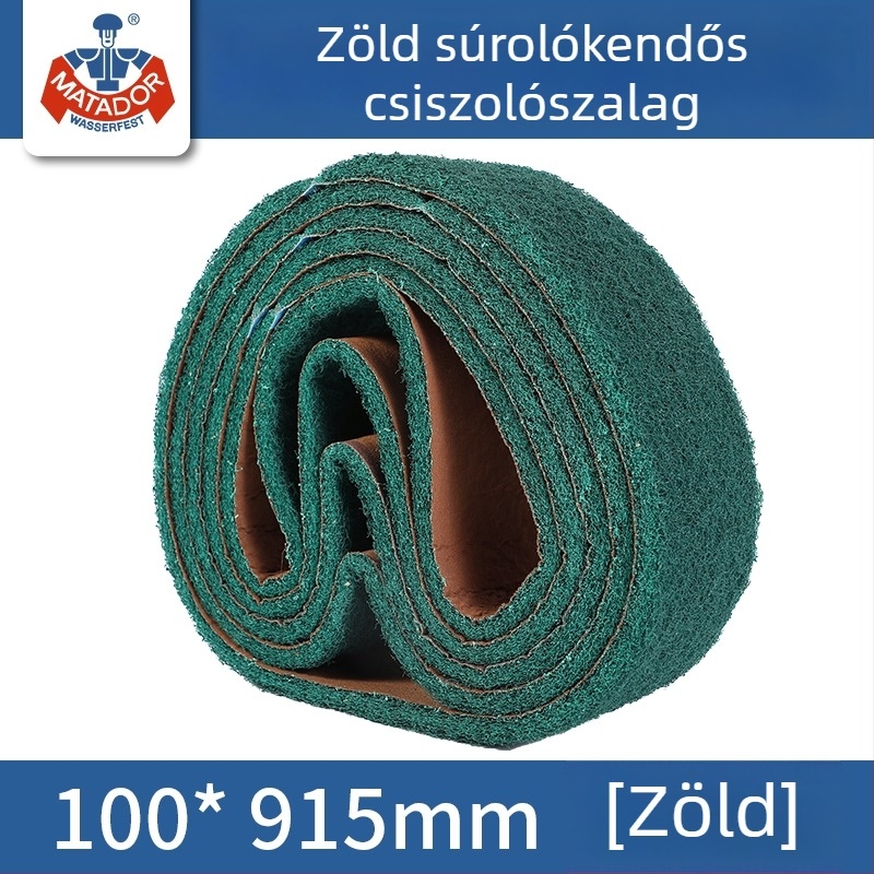 Sűrített levegős szalagcsiszoló szivacsos és vászon csiszolóövvel, 260×60 mm és 915×100 mm, fém megmunkálásra