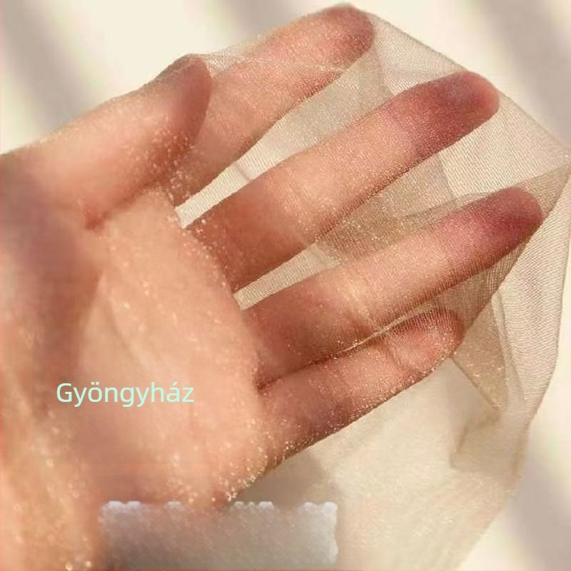 Női fekete ultra vékony harisnya gyöngyházfényű csillogó