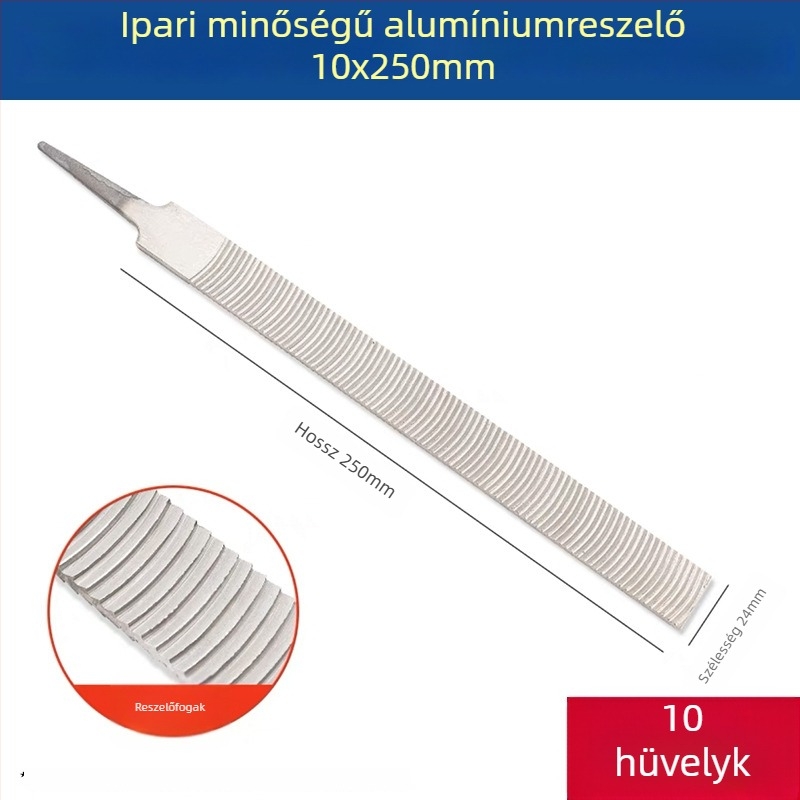 Kézi alumíniumlemez-fájl, sík, nagy, félhold alakú formázó fájl magas széntartalmú acél és alumínium ötvözet számára
