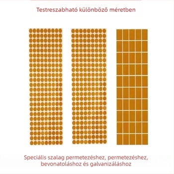 Poliimid magas hőmérsékletű maszkoló szalag a hőtranszferhez, antisztatikus, kétoldalas, barna-arany érintkezők, PET alap, akril ragasztórendszer, 150–180°C