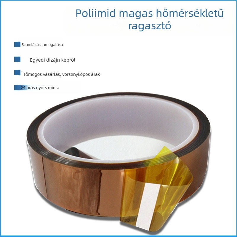Zöld PET magas hőmérsékletű szalag PCB- és fém/plasztikus alkatrészekhez – szigetelés és védőréteg festéshez