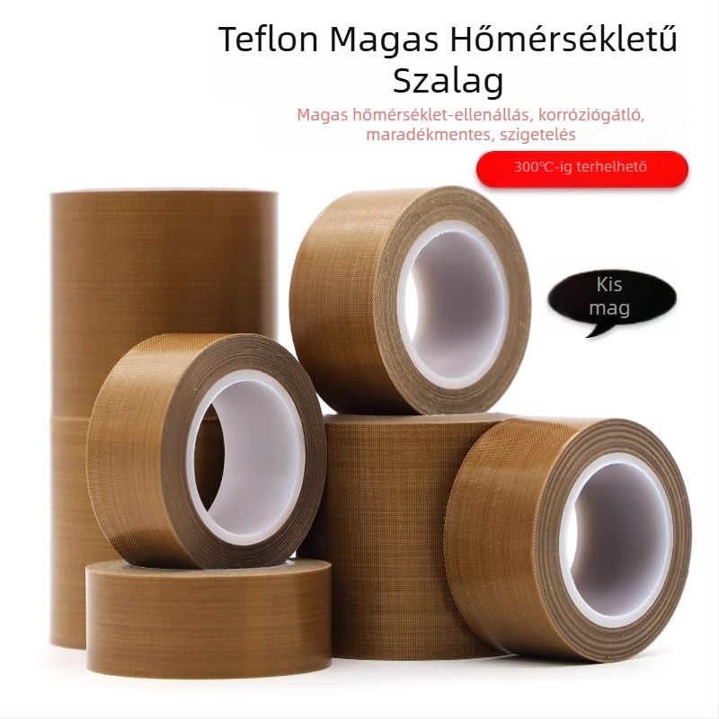 PTFE magas hőmérsékletű szalag, hőszigetelő és kopásálló, 13 mm × 10 m, vastagság 0,13 mm, magas hőmérsékletű szigetelés és tömítéshez