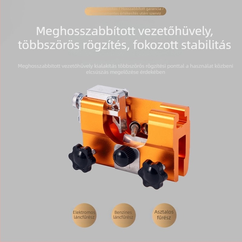 Kézzel hajtott láncszemcsiszoló eszköz fűrészhez, hordozható