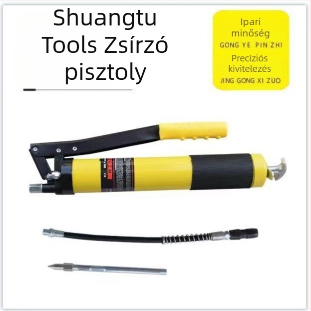 Double Camel kenőpisztoly kettős rudas mechanizmussal, 400–600 cm³ kapacitás, robbanásbiztos, kézi magasnyomású, ergonómikus