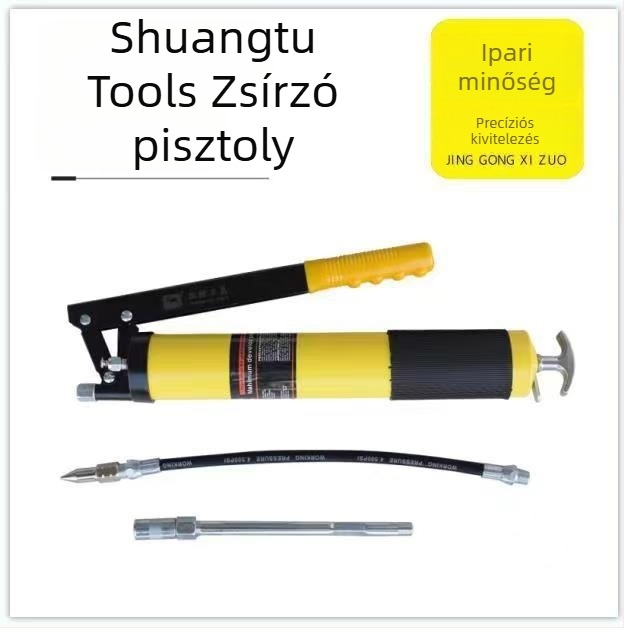 Double Camel kenőpisztoly kettős rudas mechanizmussal, 400–600 cm³ kapacitás, robbanásbiztos, kézi magasnyomású, ergonómikus