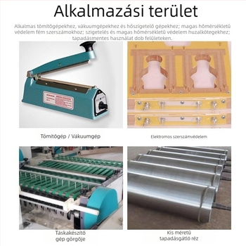 Fehér PTFE szalag magas hőmérsékletű izolációhoz, 300°C, maszkolás és tömítés