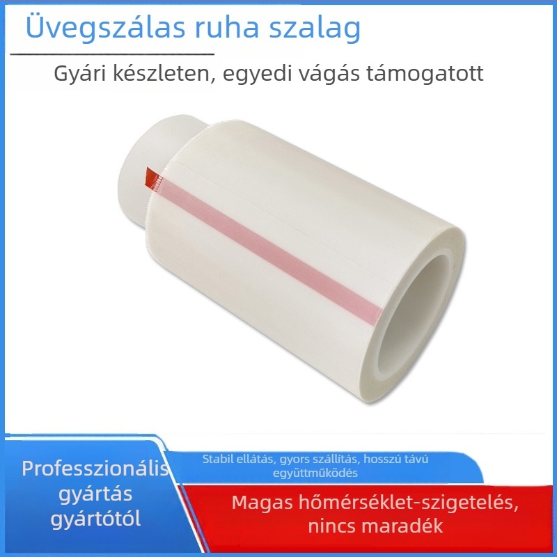 Üvegszálas szalag, nagy hőmérséklet-állóságú, lángálló, transzformátorok és motorok tekercseinek rögzítésére, SMT alkalmazásokhoz Li-ion akkumulátorokkal