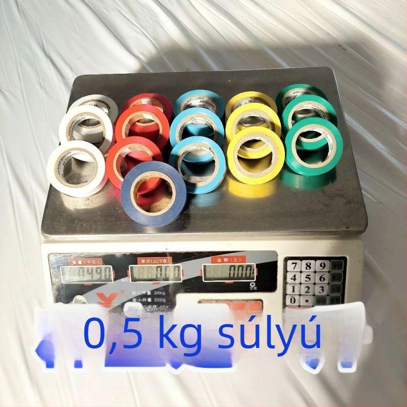 Fekete PVC elektromos szigetelő szalag, vízálló, lángálló, ultra vékony, kopásálló, nagy tekercs