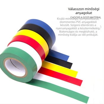 PVC elektromos szigetelő szalag, egyedi feldolgozás, fekete vízálló