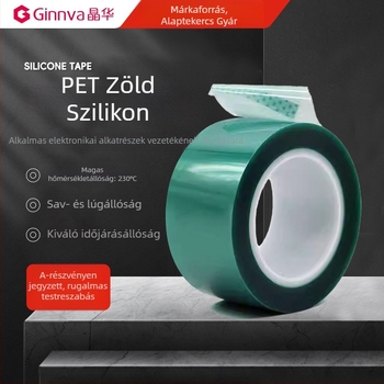 GInnva zöld magas hőmérsékletű maszkoló szalag festéshez, szilikon alapú ragasztóval, 230°C