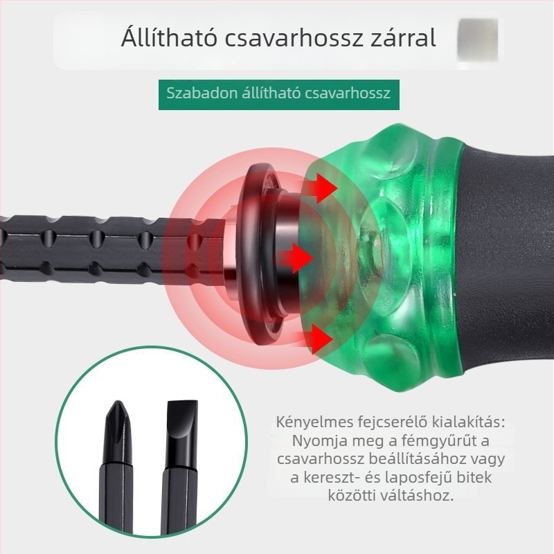 Phillips és Torx csavarhúzó készlet – kettős használat, villanyszerelők számára, többfunkciós szerszám, szénacél, szigetelt