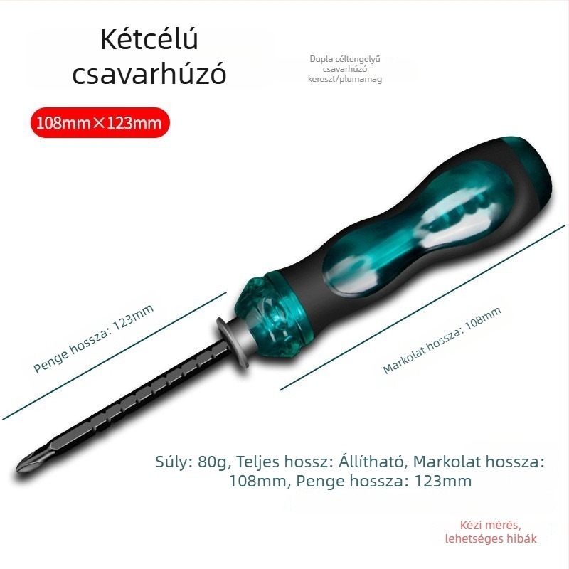 Phillips és Torx csavarhúzó készlet – kettős használat, villanyszerelők számára, többfunkciós szerszám, szénacél, szigetelt