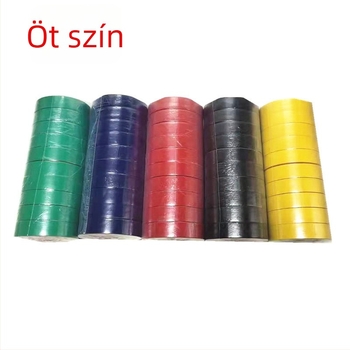 XY70 sor PVC elektromos szigetelő szalag, egyoldalas, 16 mm széles, 12-15 m hosszú, 0.16-0.17 mm vastagság, gumi ragasztó, -20°C-80°C, 600V