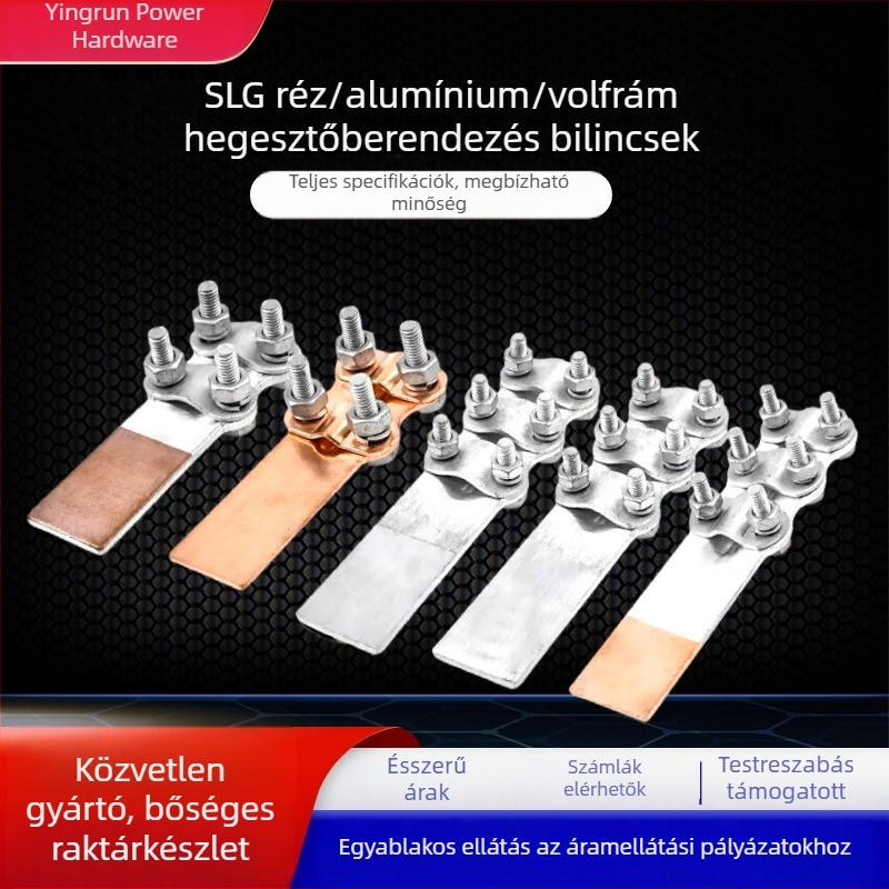 Réz–alumínium átmeneti csipesz, 180 mm², forrasztóberendezéshez, elektromos alkatrészek