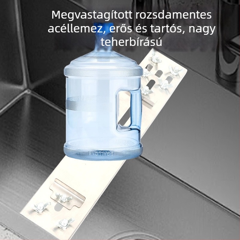 Rozsdamentes acél mosogatóhoz köszörűkő tartó, teleszkóposan állítható a konyhához