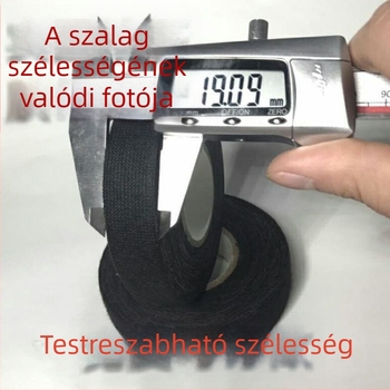 Velúr szövetű elektromos szalag kábelekhez, egyoldalas, gumírozó ragasztóval