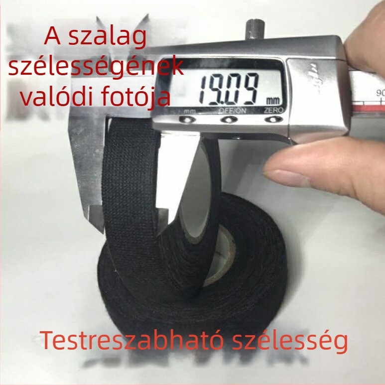 Velúr szövetű elektromos szalag kábelekhez, egyoldalas, gumírozó ragasztóval