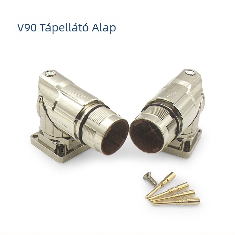 Siemens V90 szervomotorhoz 4-pin tápegység csatlakozó, 90°
