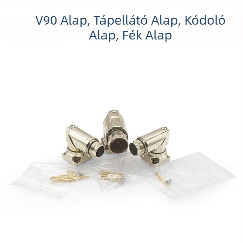 Siemens V90 szervomotorhoz 4-pin tápegység csatlakozó, 90°