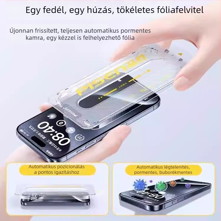 Pinsheng Edzett üveg kijelzővédő iPhone 17 Pro Max, 14, 13 — Anti-Peep, Teljes kijelző, HD