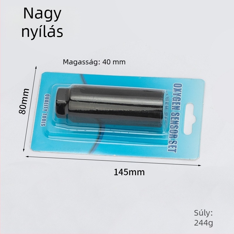 22 mm-es oxigén-szenzor és injektor eltávolító eszköz autóhoz, nyitott végű csatlakozóval