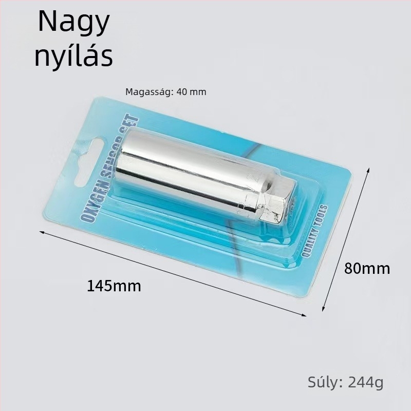 22 mm-es oxigén-szenzor és injektor eltávolító eszköz autóhoz, nyitott végű csatlakozóval
