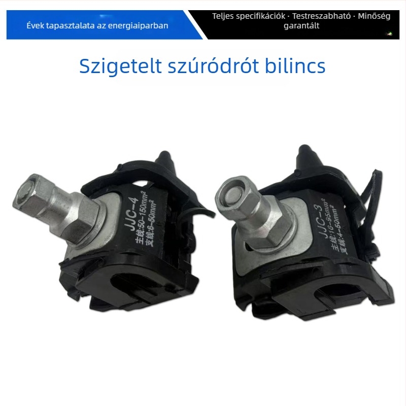 Szigetelő átszúró vezetékcsipesz, vágásmentes terminál, 2/95 kábelágazó, fővezeték 1 kV, ág 16-95, 4-50