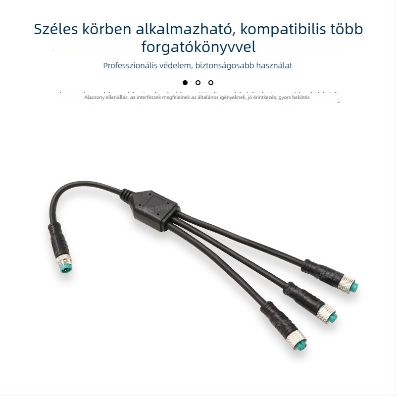 Y-típusú vízálló kábel 1-3-hoz, 5-szálas, fémlapkával rendelkező csatlakozó autó szenzor energiaellátásához