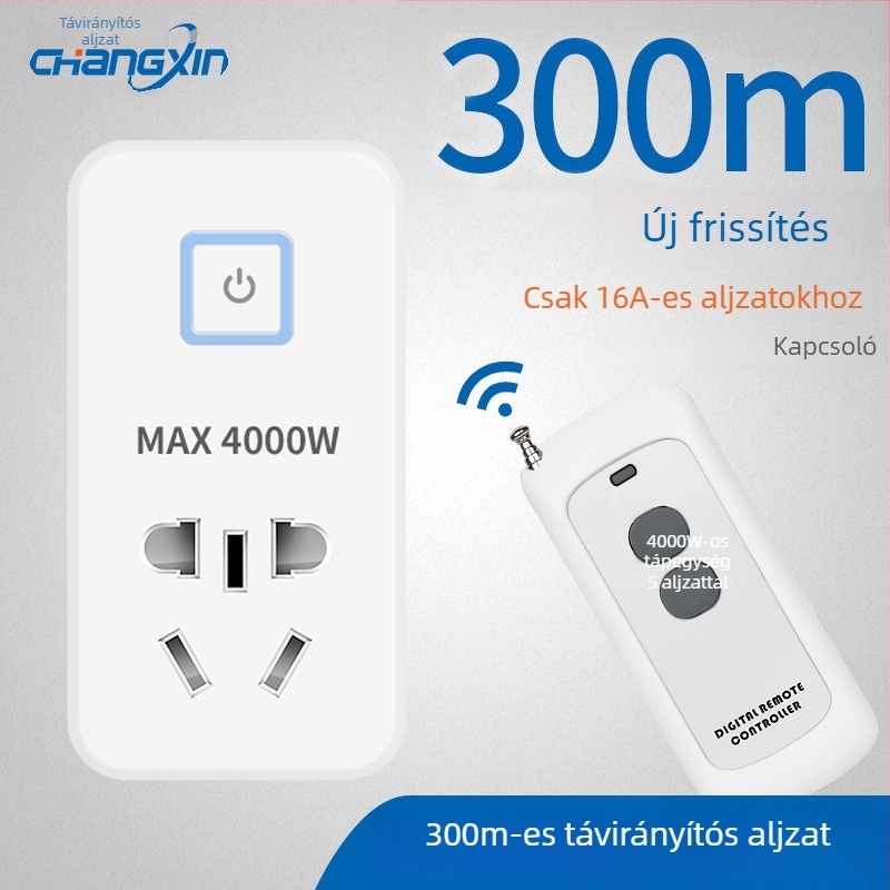 Távirányítós aljzatkapcsoló, 16 A, 4000 W