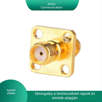 SMA-KFK RF csatlakozó, női, négylyukú PCB adapter, dupla menetű RF csatlakozó