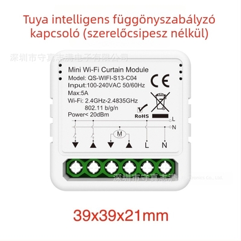 WiFi függönykapcsoló modul Tuya és Alexa hangvezérléssel