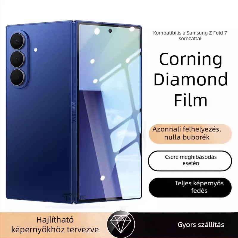 Samsung Z Fold7/Fold8-hoz edzett üveg előlapi védő, magánélet-védelmi funkció, vékony él, W26