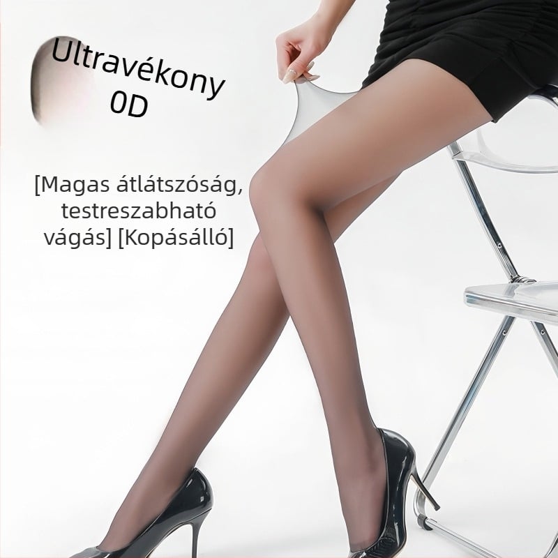 Női ultravékony, áttetsző harisnyanadrág 0D, szabható, láthatatlan lábhatás, megerősített ágyék rész, csúszásmentes
